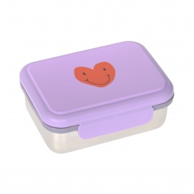 Boite à diner inox Little Gang Heart lilac - LÄSSIG