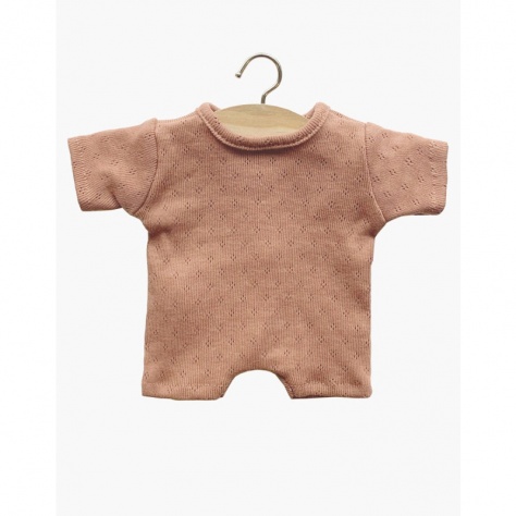 Body shorty en coton pointillé cassonade - MINIKANE